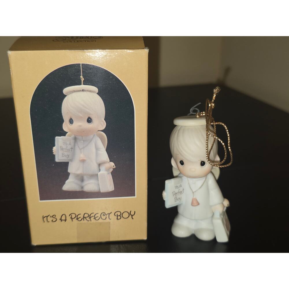 Precious Moments It’s A Perfect Boy Porcelain Ornament Enesco 1986 102415